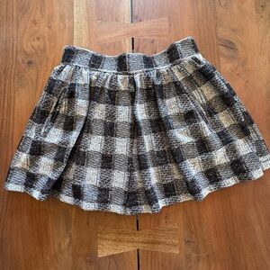Free People Plaid Flowy Mini Skirt Elastic Waist Preppy Academia